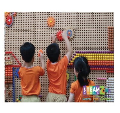 Hệ thống hoạt động trải nghiệm sáng tạo khoa học ứng dụng kèm bộ thực hành các mô hình về chủ đề con người, động vật, giao thông, robot, phi hành gia - STEM WALL